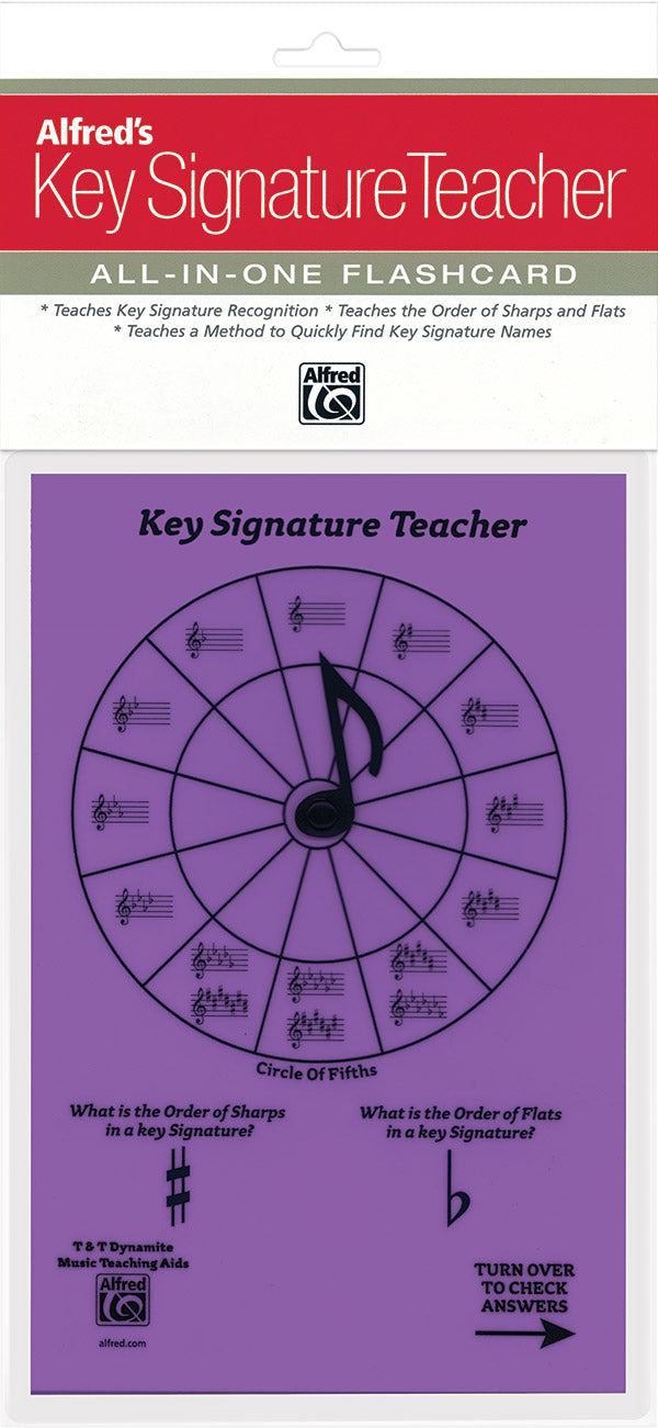 Alfred's Key Signature Teacher: All-In-One Flashcard (Purple) Cover Image