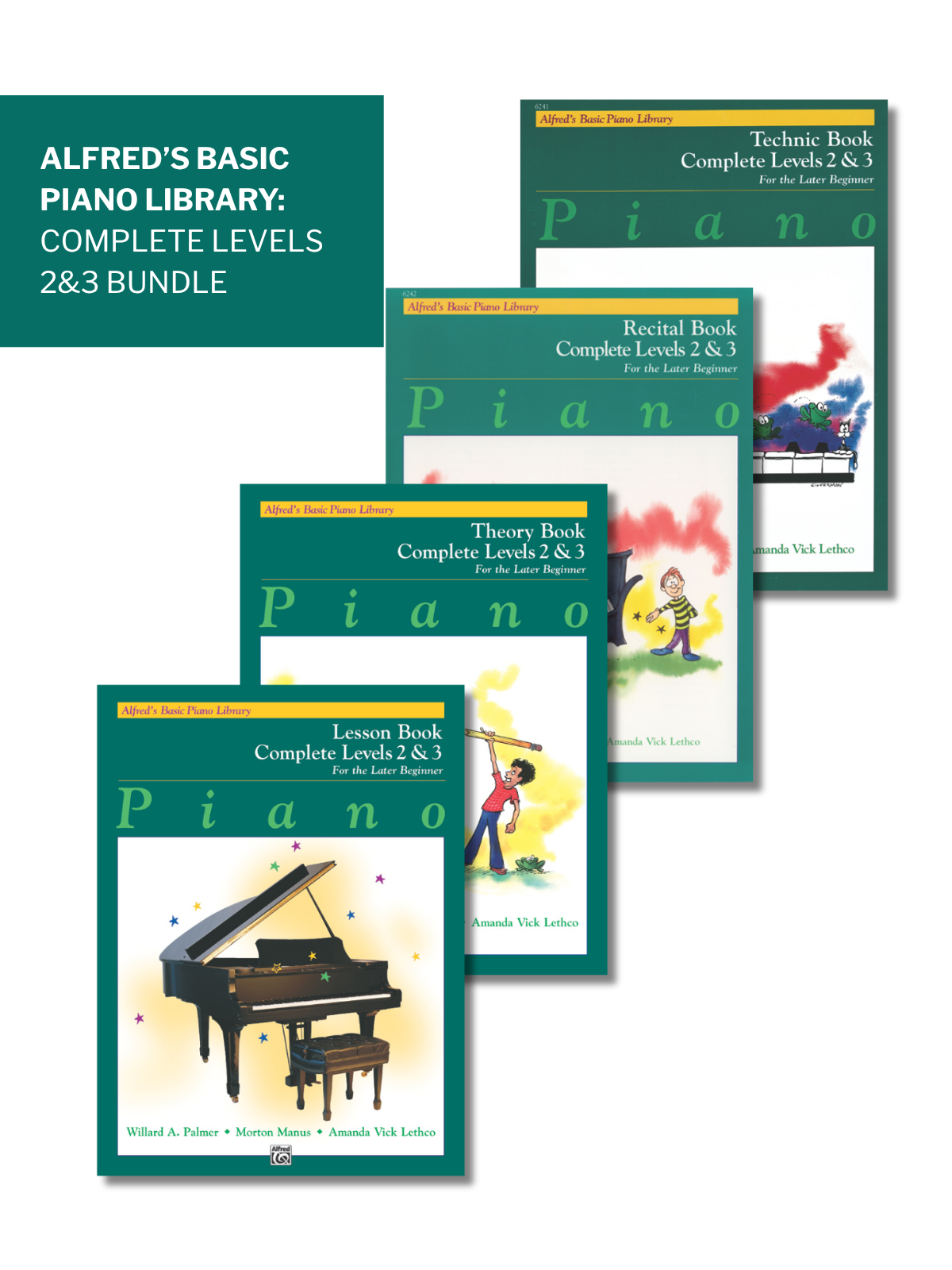 Alfred's Basic Piano Library: Complete Levels 2 & 3 Bundle